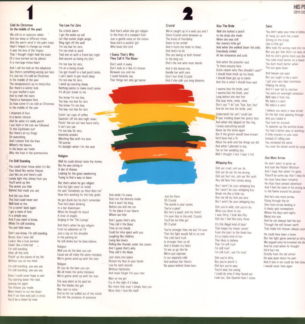 Elton John - Too Low For Zero - Lp