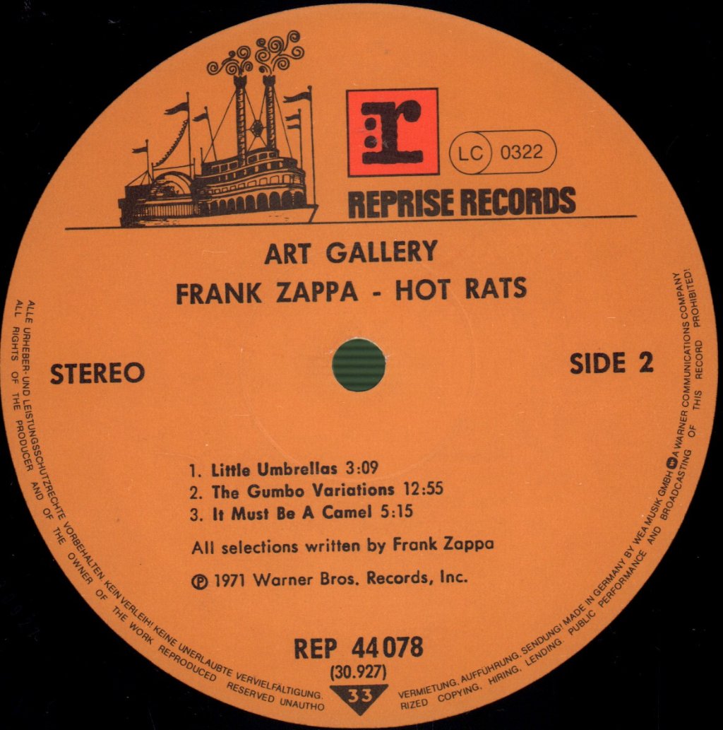 Frank Zappa - Hot Rats - Lp