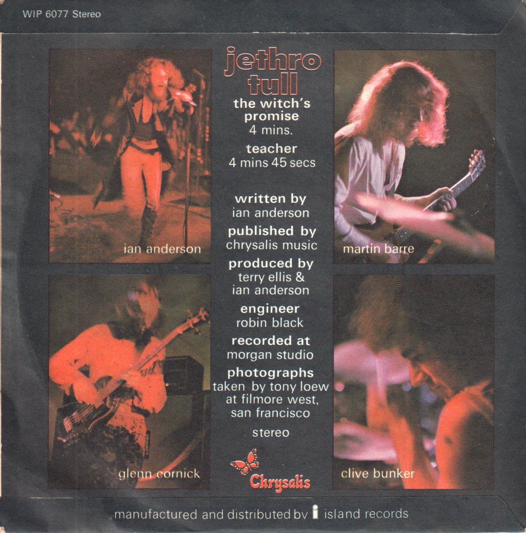 Jethro Tull - Witch's Promise - 7 Inch