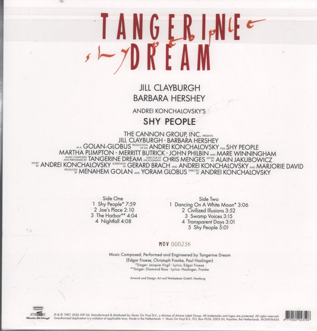 Tangerine Dream - Shy People - Lp