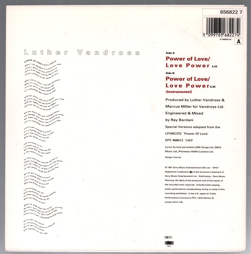 Luther Vandross - Power Of Love/Love Power - 7 Inch