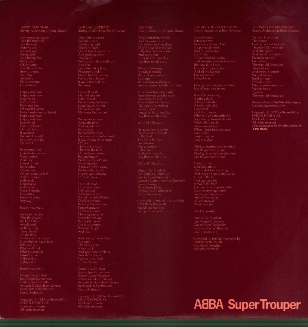 ABBA - Super Trouper - Lp