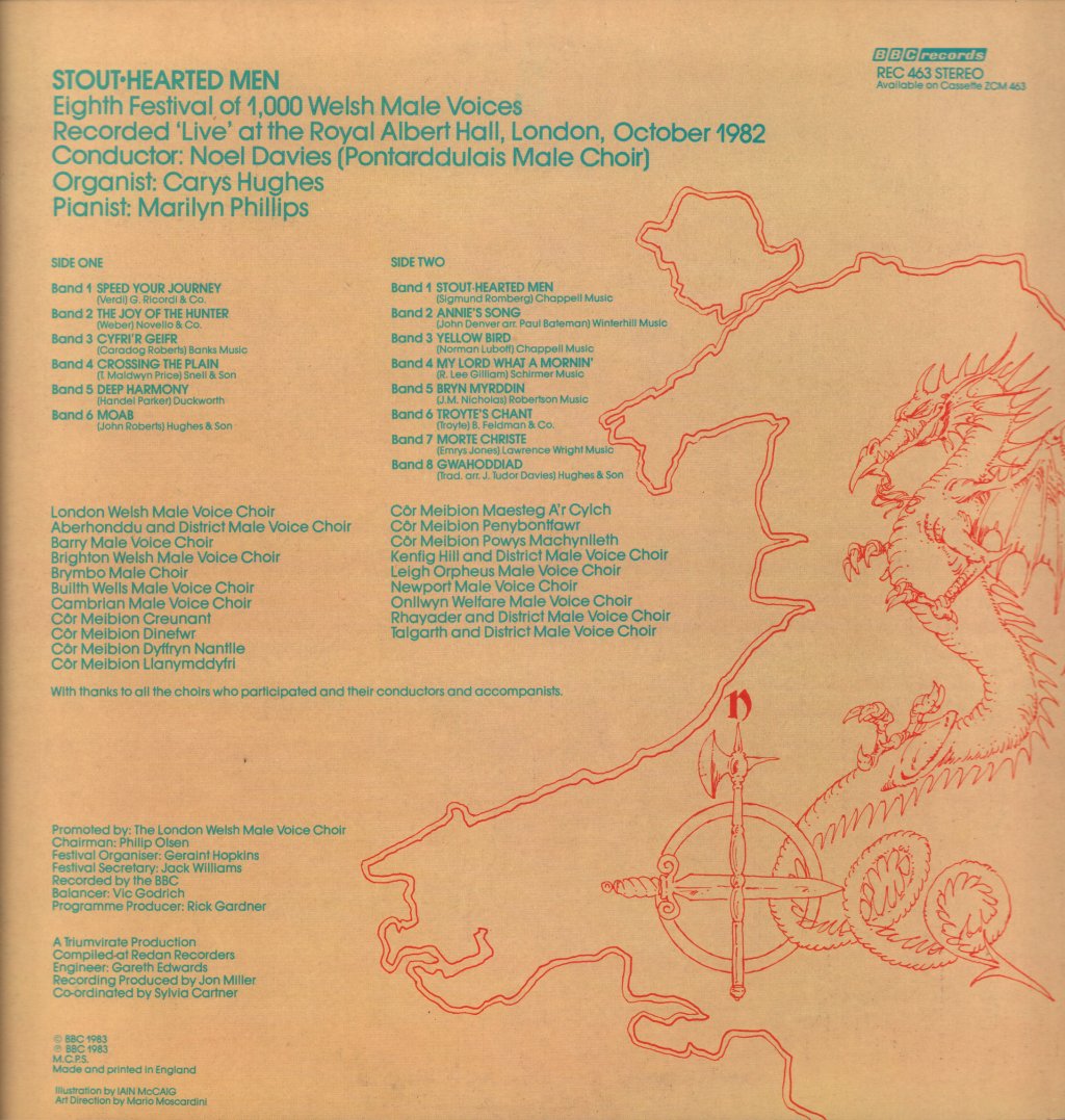 Stout Hearted Men - Eighth Festival Of 1000 Welsh Male Voices - Lp
