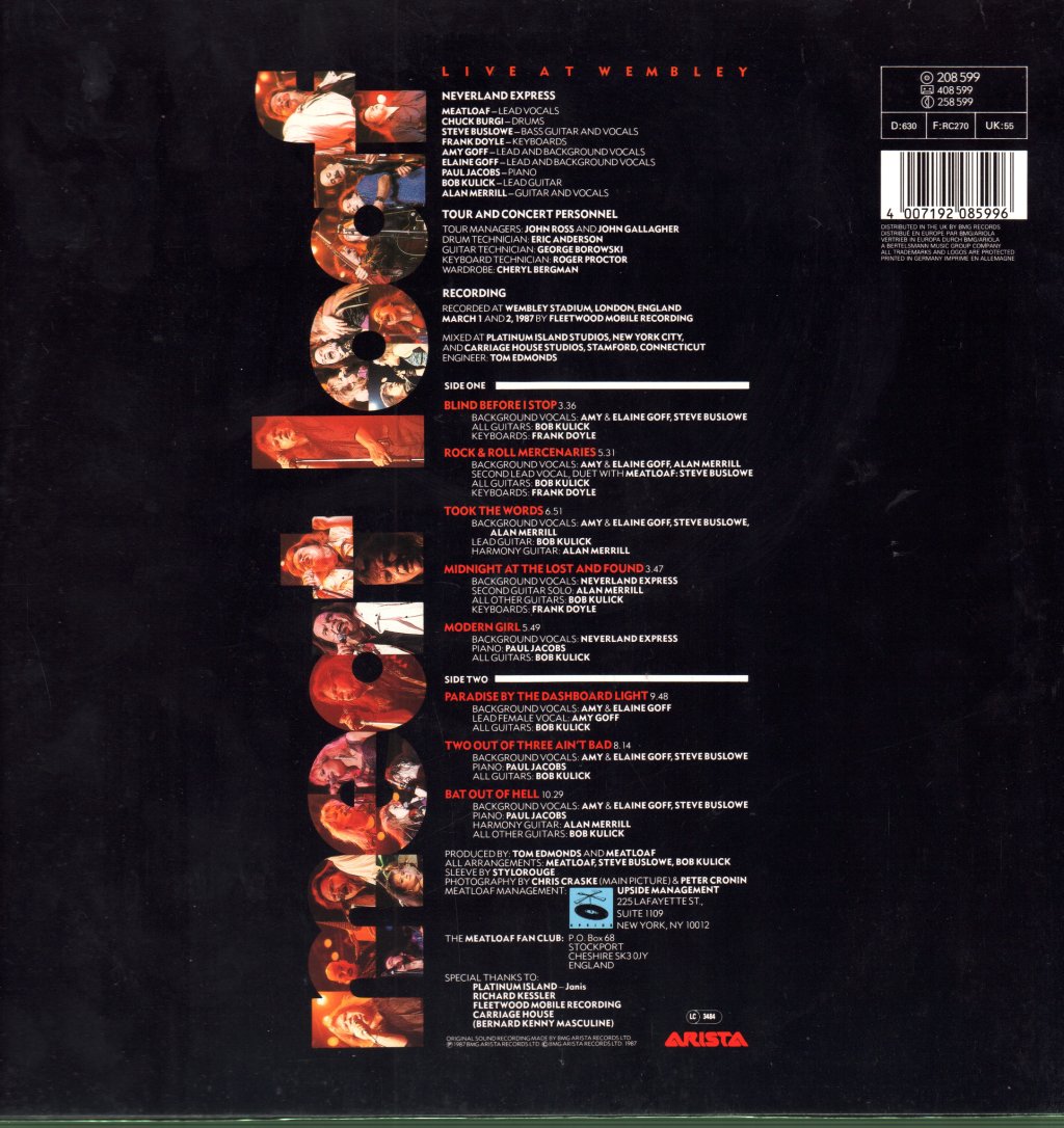 Meat Loaf - Live - Double Lp