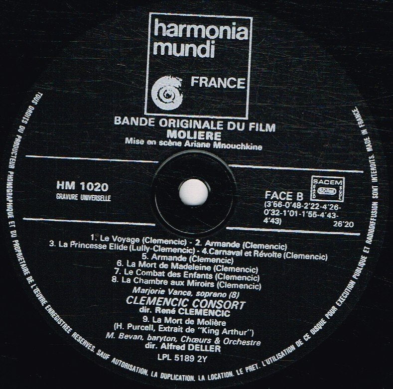 Rene Clemencic - Molière (Bande Originale Du Film) - Lp