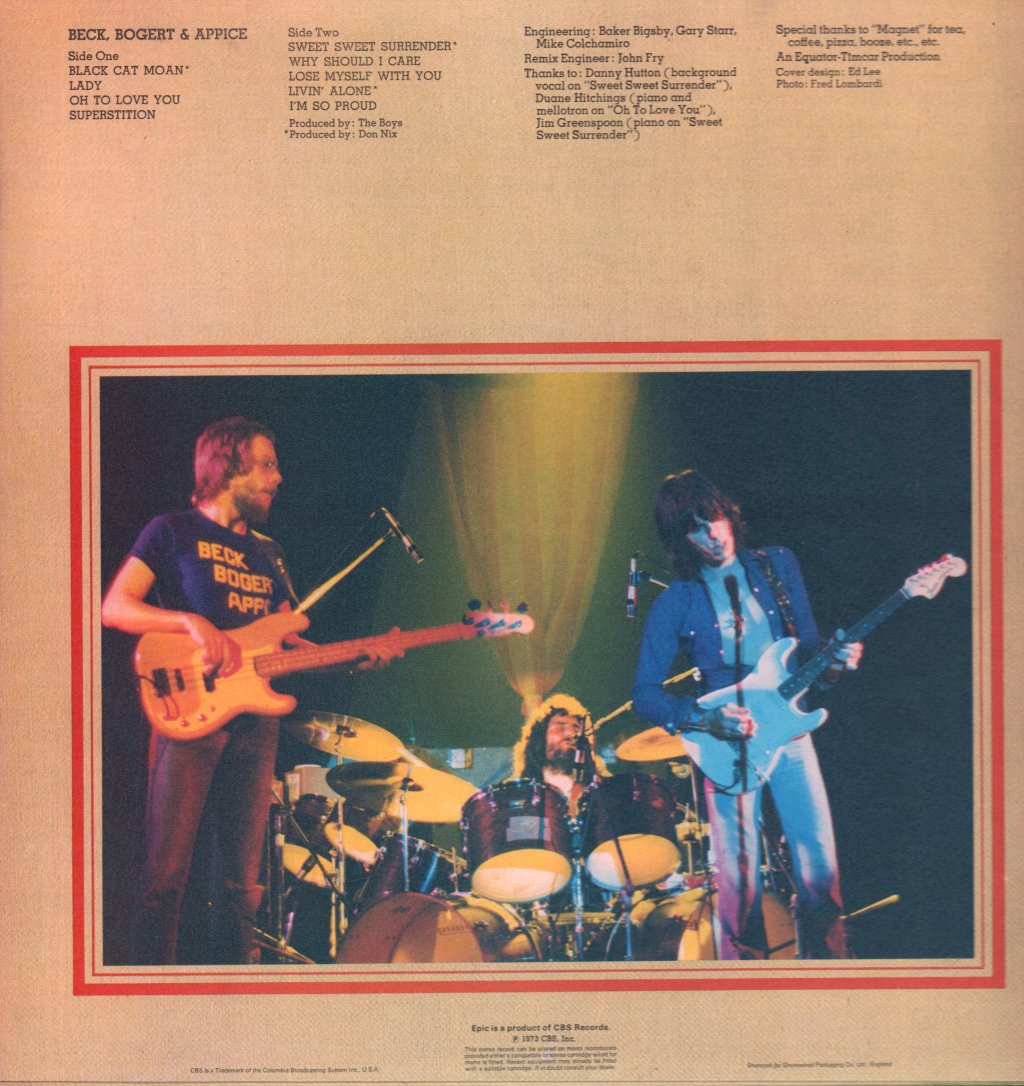 Beck Bogert And Appice - Beck Bogert And Appice - Lp