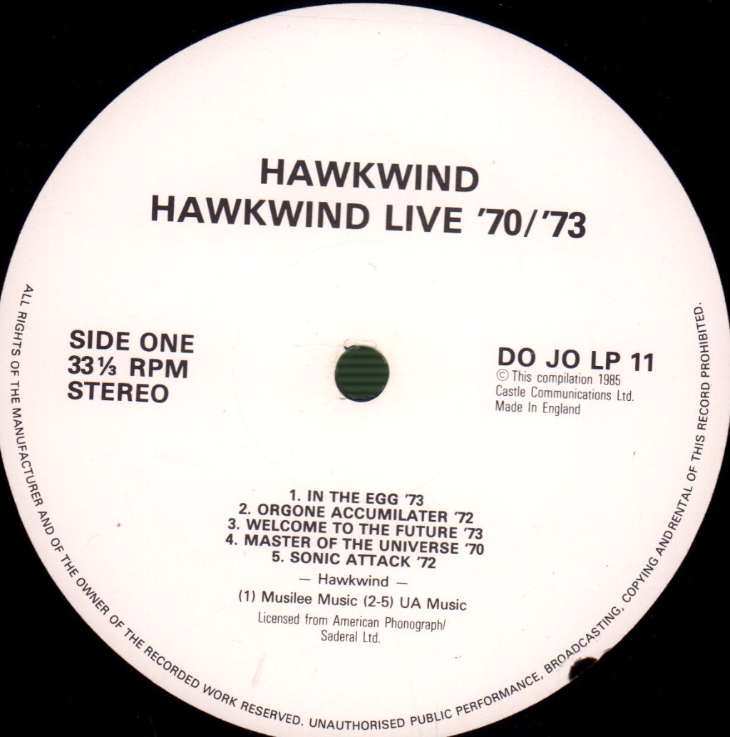 Hawkwind - Live '70/'73 - Lp
