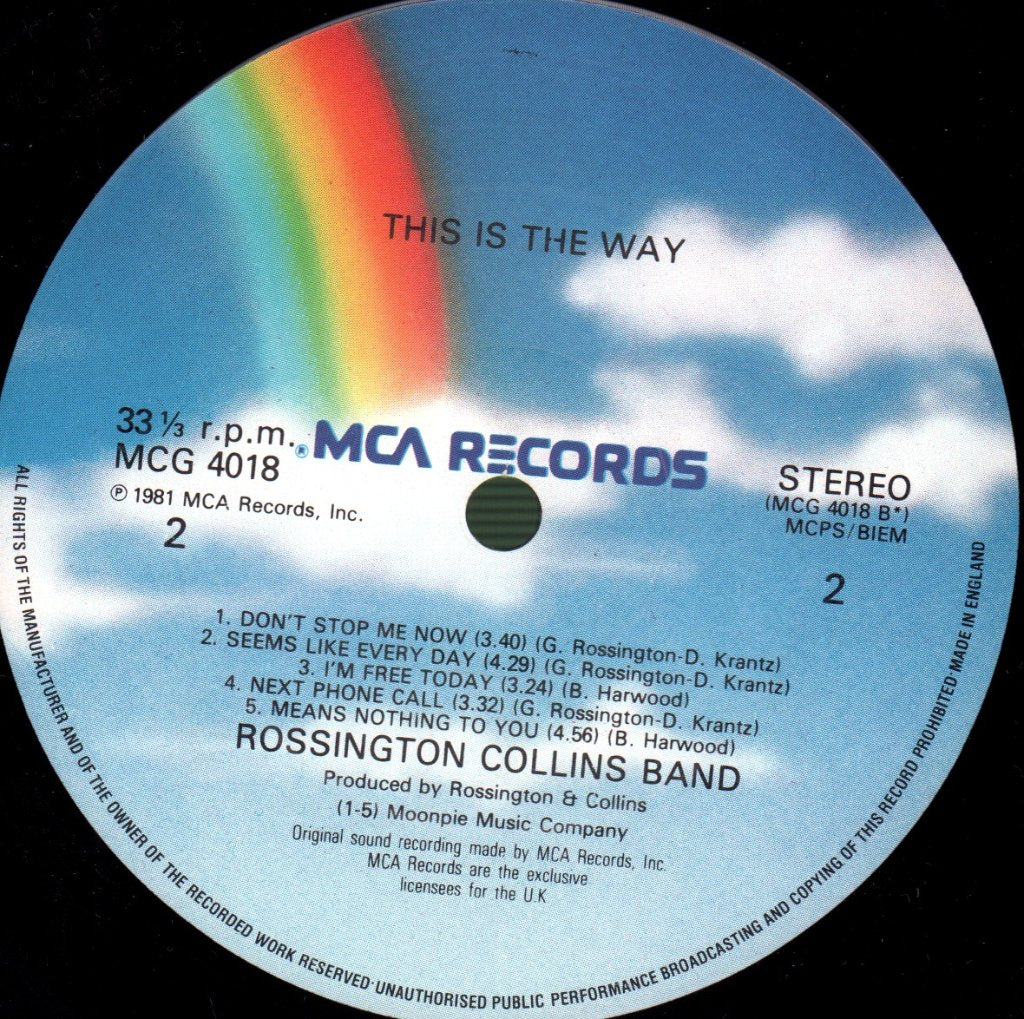Rossington Collins Band - This Is The Way - Lp