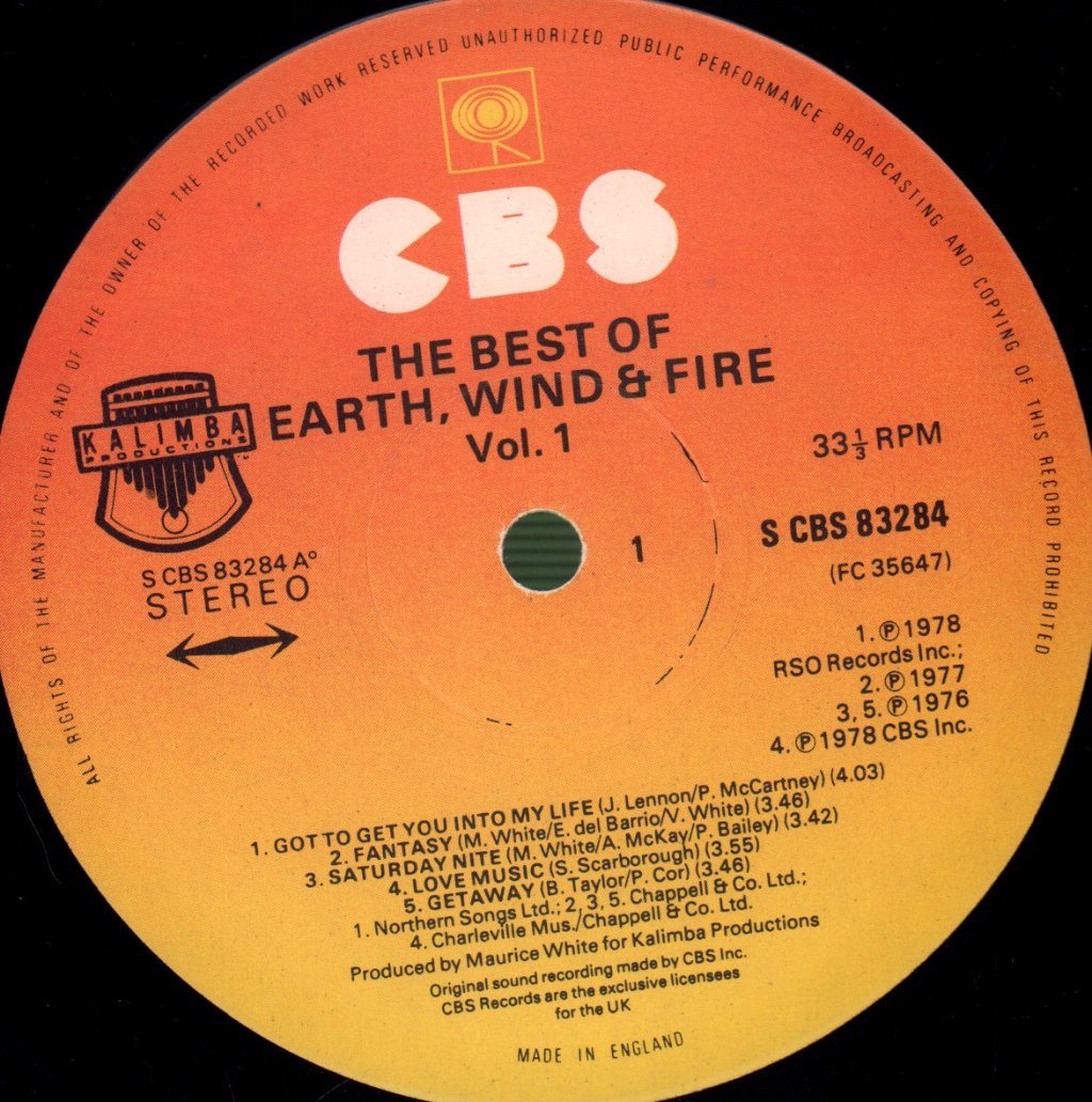 Earth, Wind & Fire - Best Of Vol. I - Lp