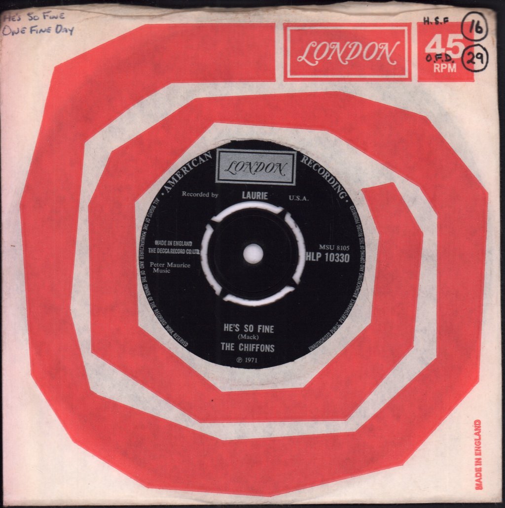 Chiffons - One Fine Day - 7 Inch
