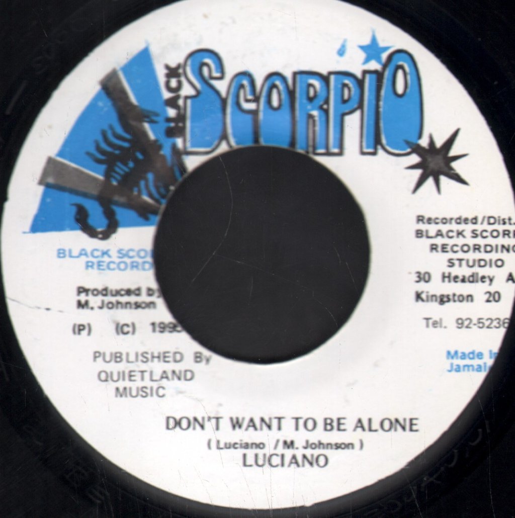 Luciano - Don't Want To Be Alone - 7 Inch
