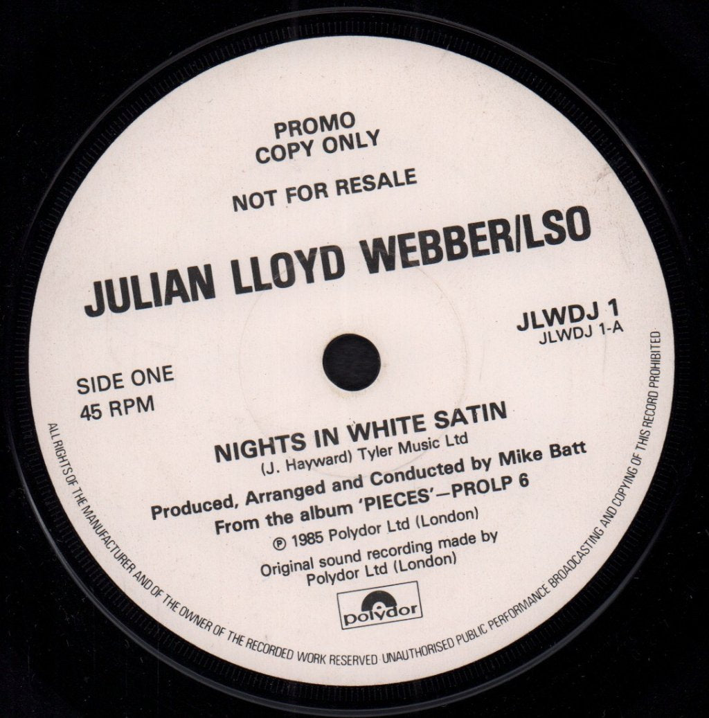 Julian Lloyd Webber - Nights In White Satin - 7 Inch