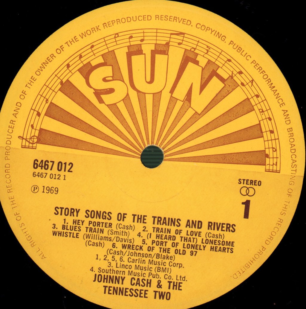 Johnny Cash And The Tennessee Two - Story Songs Of The Trains And Rivers - Lp