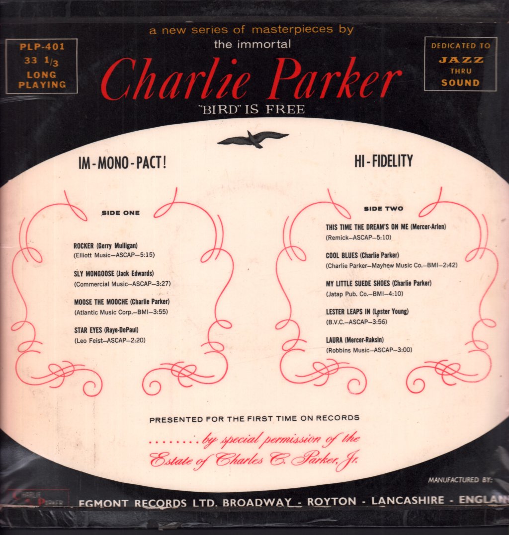 Charlie Parker - Bird Is Free - Lp
