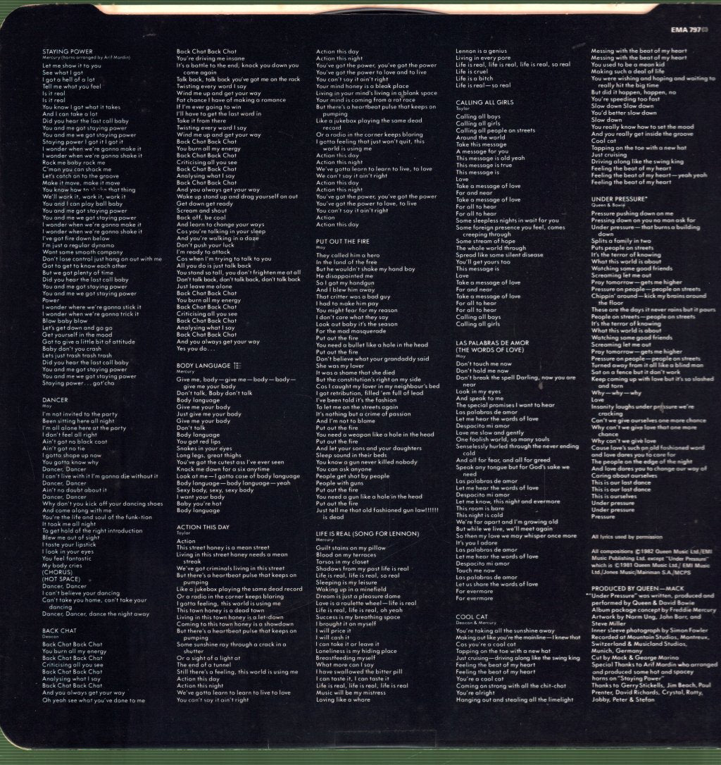 Queen - Hot Space - Lp