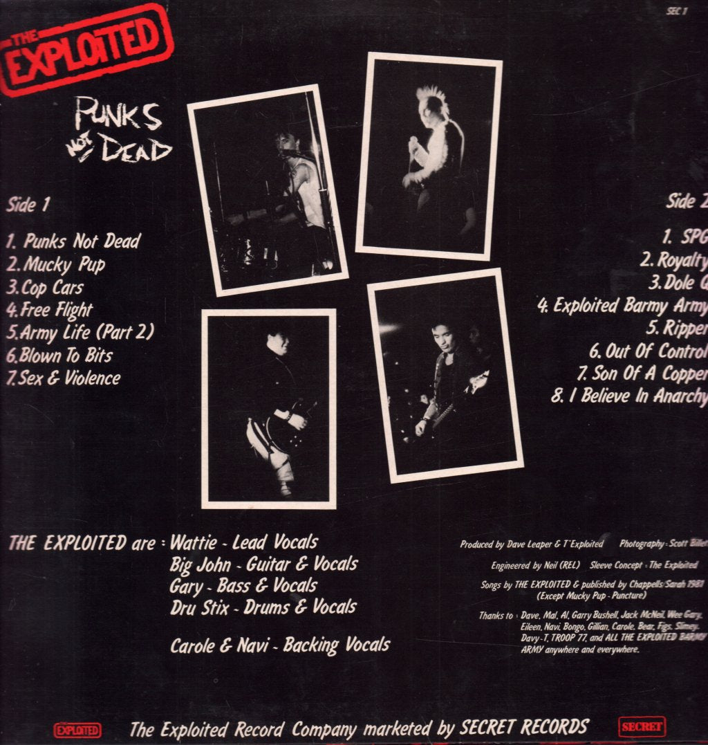 Exploited - Punks Not Dead - Lp
