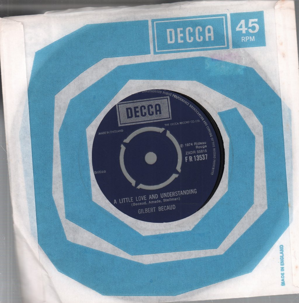 Gilbert Becaud - A Little Love And Understanding - 7 Inch
