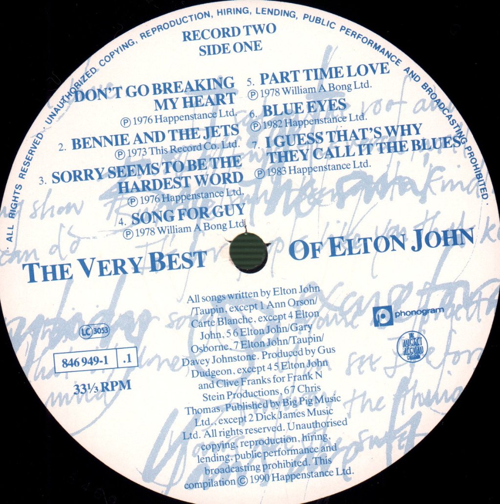Elton John - Very Best Of - Double Lp