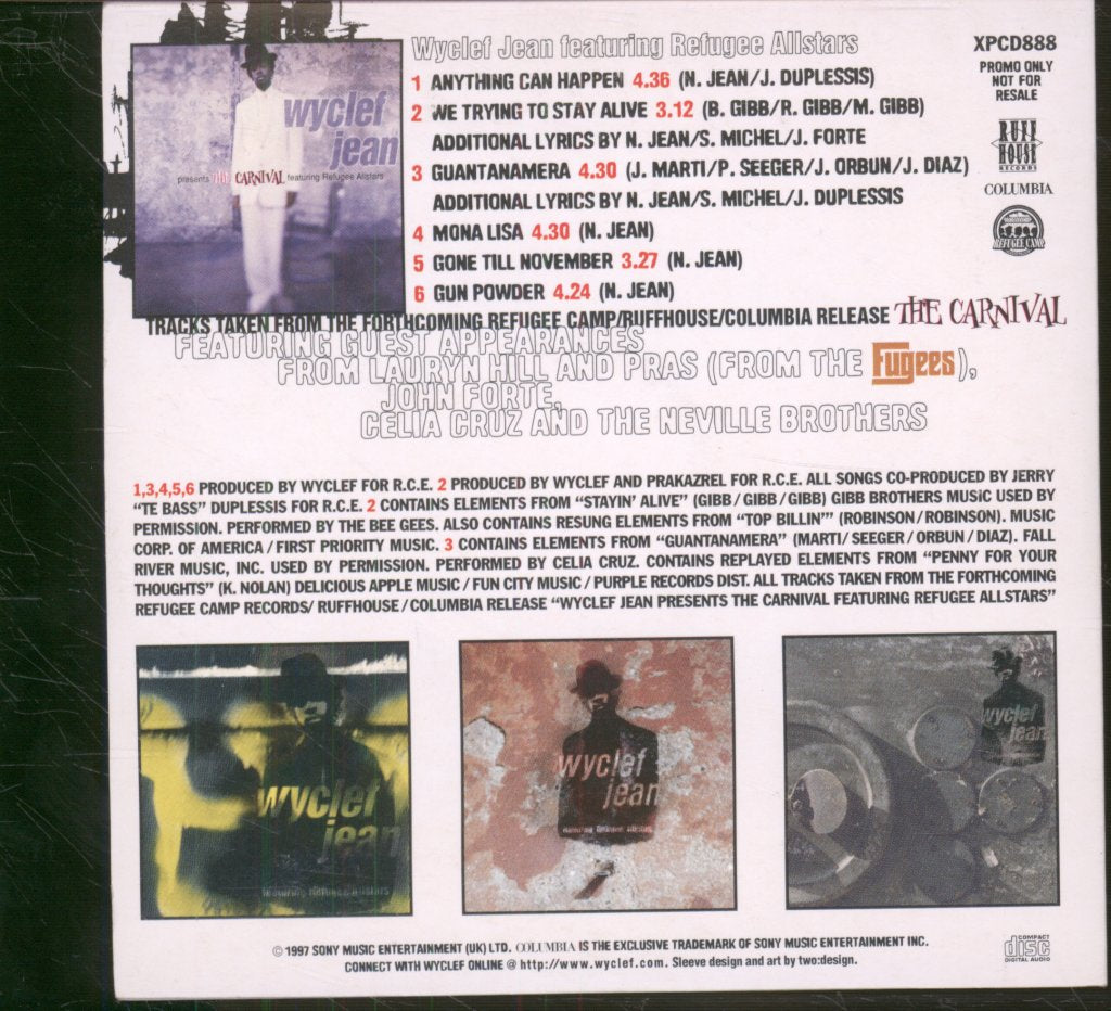Wyclef Jean Featuring Refugee Allstars - Carnival- Six Track Album Sampler - Cd