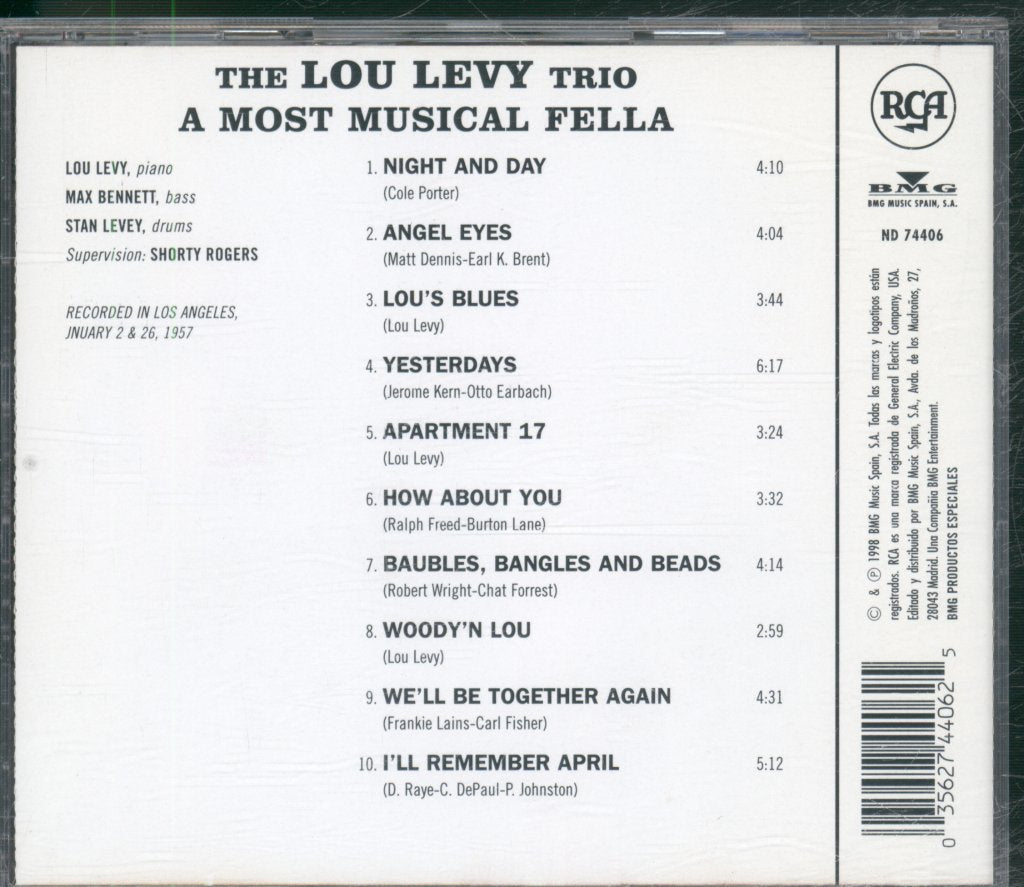 Lou Levy Trio - A Most Musical Fella - Cd