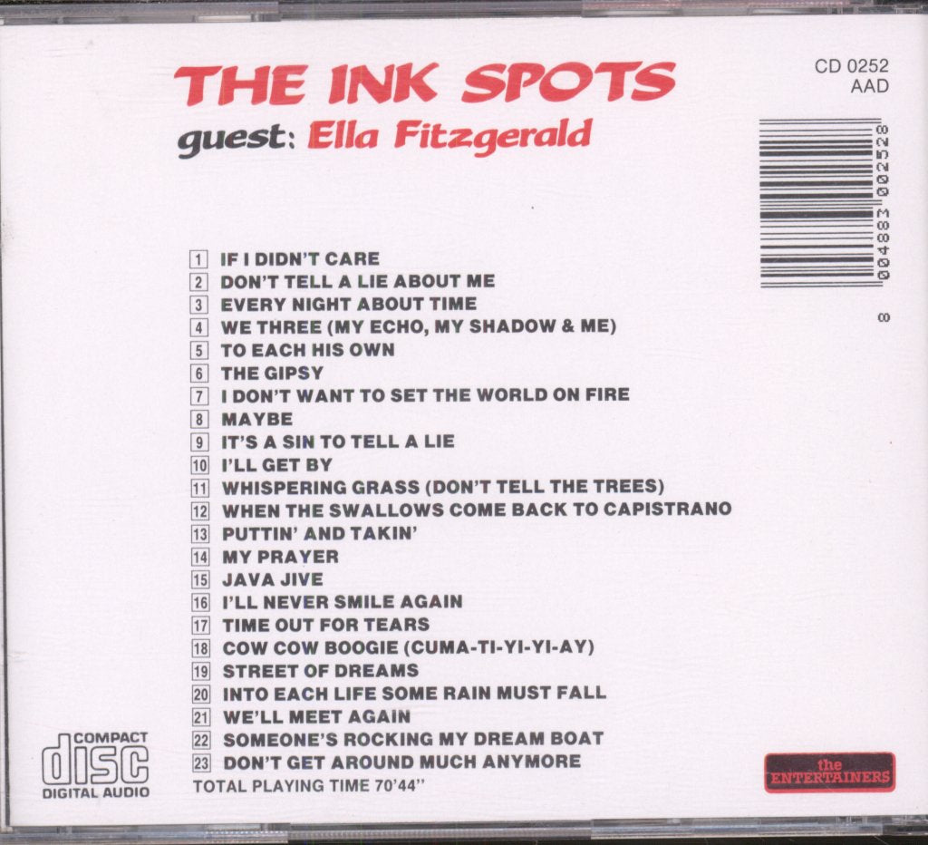 Ink Spots Guest: Ella Fitzgerald - If I Didn't Care - Cd