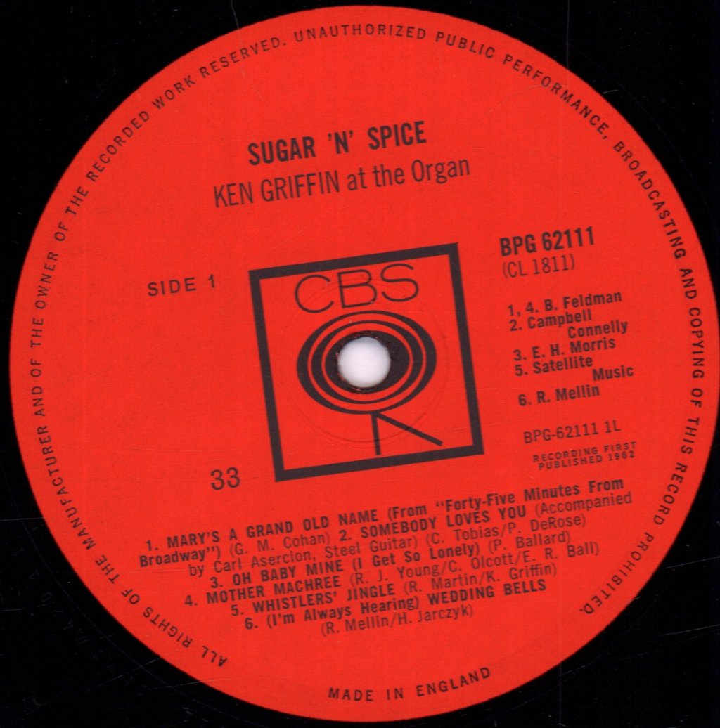 Ken Griffin - Sugar 'N' Spice - Lp