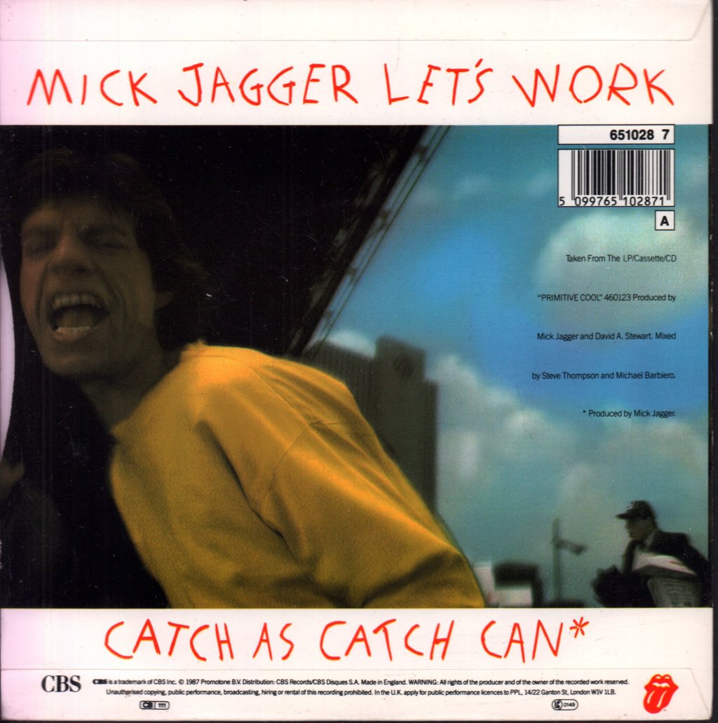 Mick Jagger - Let's Work - 7 Inch