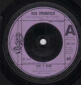 Rick Springfield - Take A Hand - 7 Inch