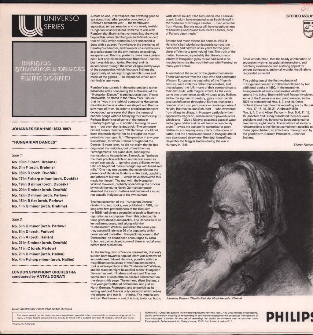 Antal Dorati / London Symphony Orchestra - Brahms - Hungarian Dances - Lp