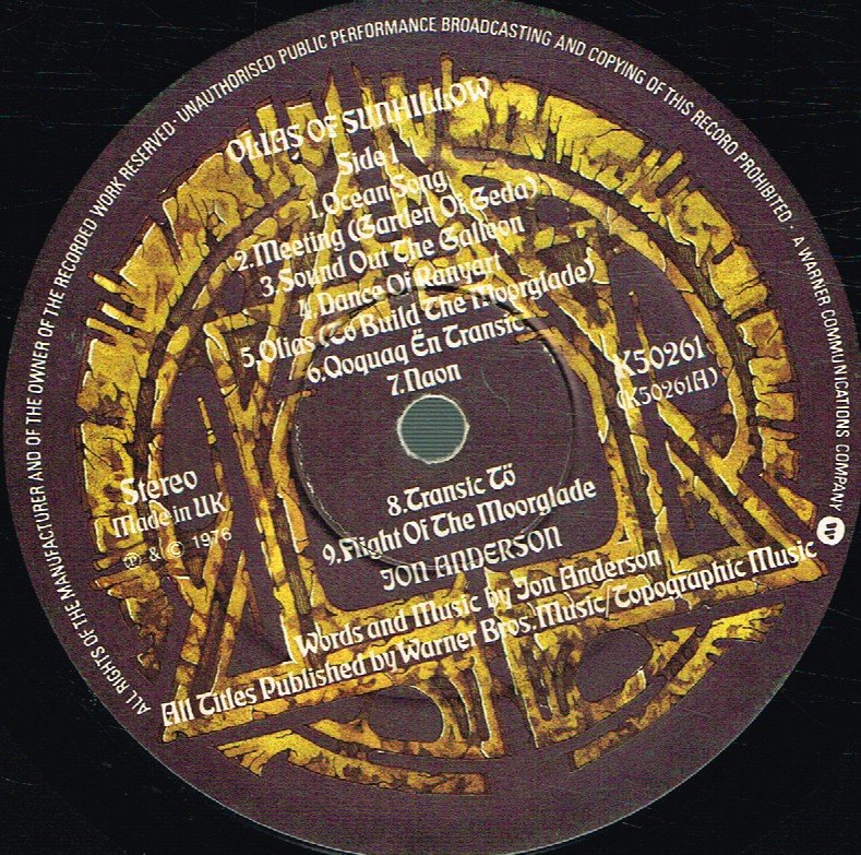 Jon Anderson - Olias Of Sunhillow - Lp