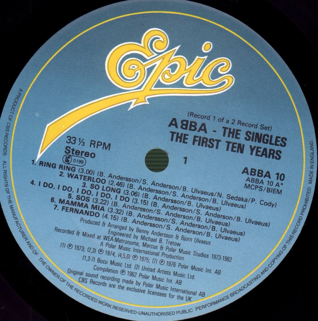 ABBA - Singles - Double Lp