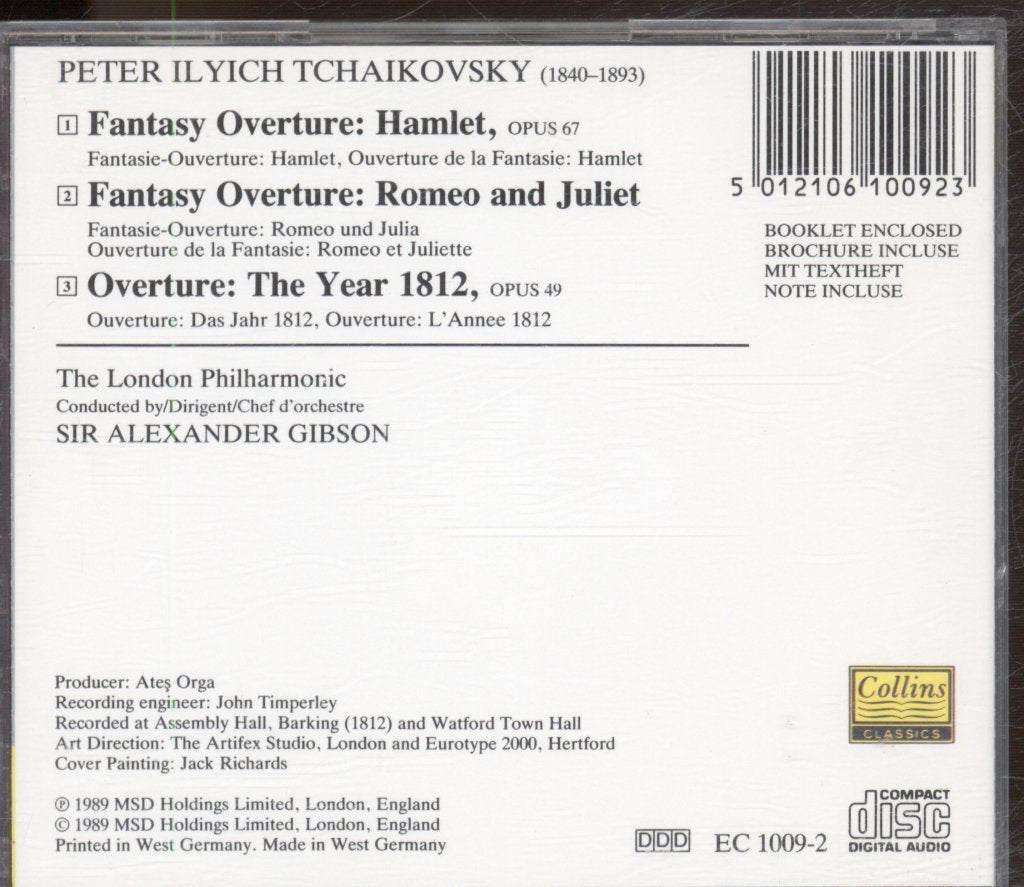 London Philharmonic Orchestra, Alexander Gibson - Tchaikovsky - 1812,  Hamlet, Romeo And Juliet - Cd
