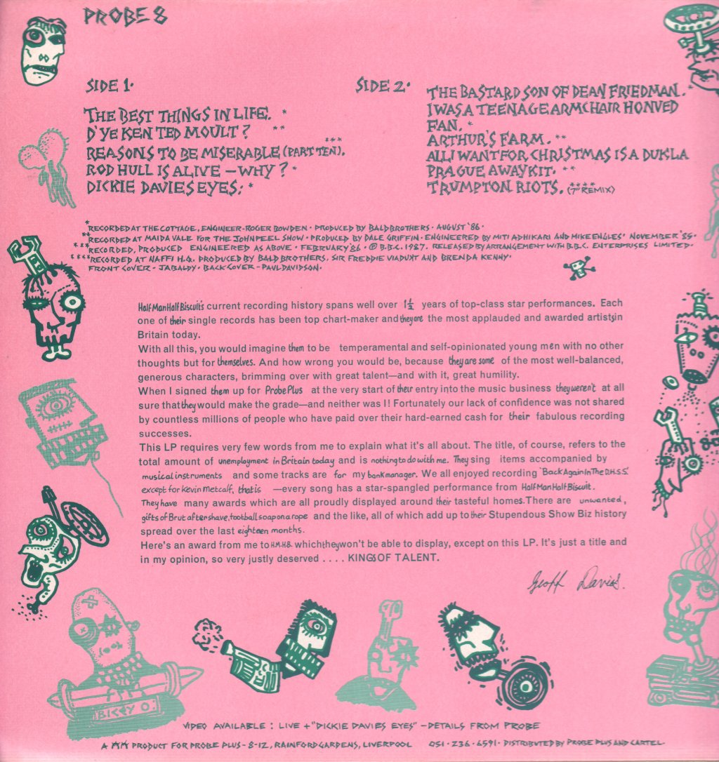 Half Man Half Biscuit - Back Again In The D.H.S.S. - Lp