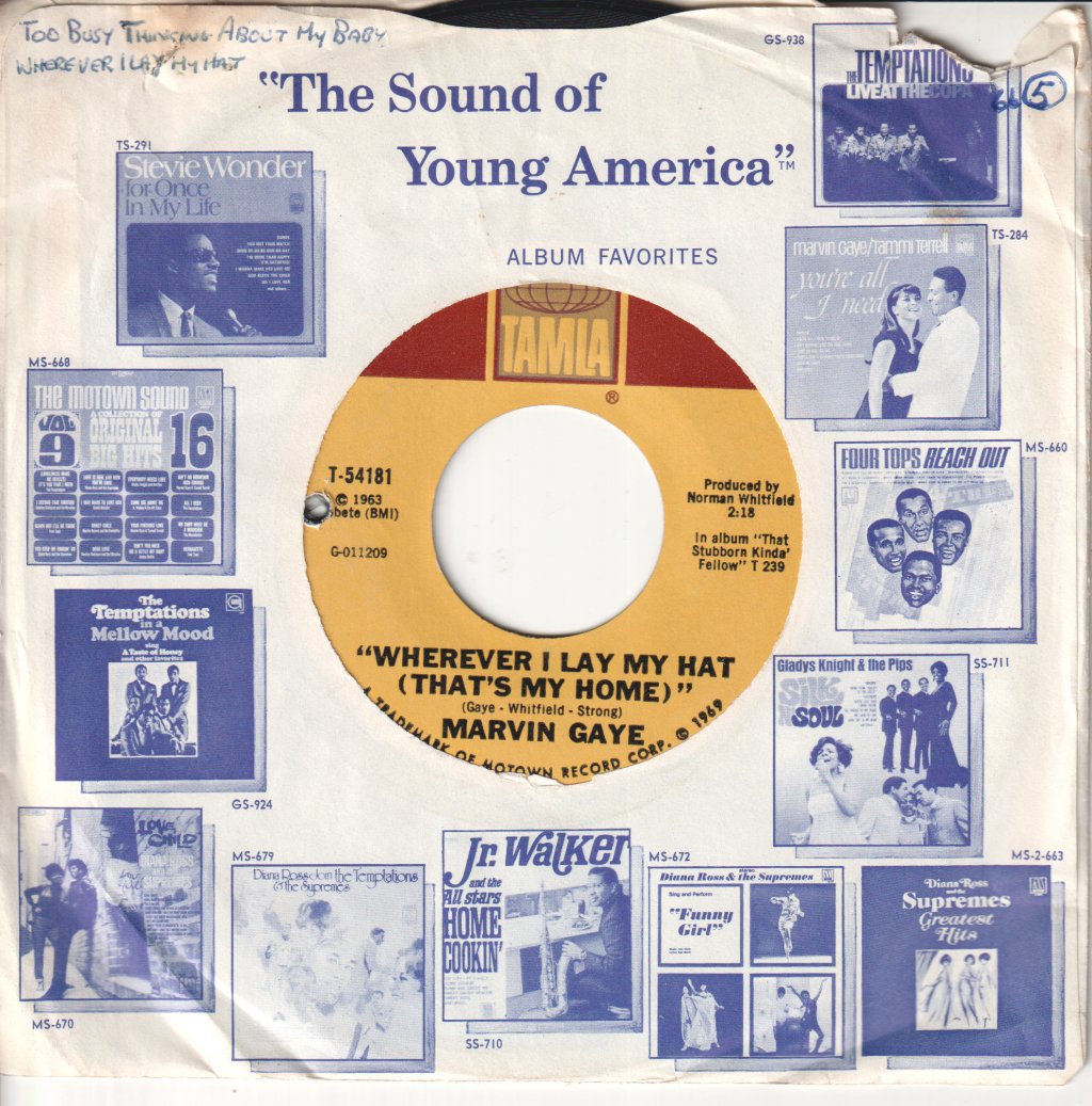 Marvin Gaye - Too Busy Thinking About My Baby - 7 Inch