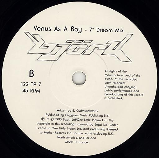 Björk - Venus As A Boy - 7 Inch