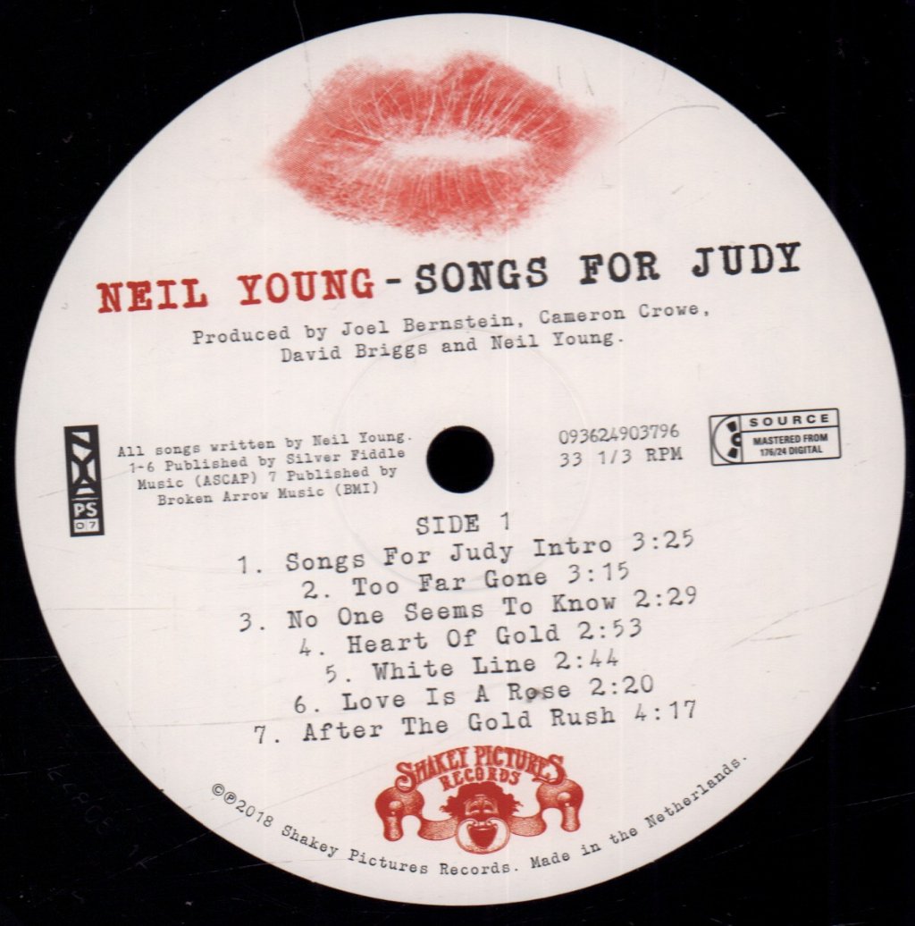 Neil Young - Songs For Judy - Double Lp