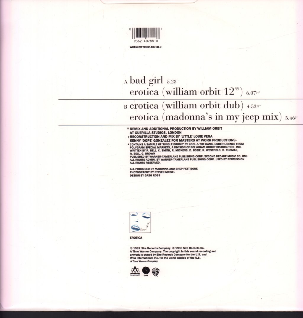 Madonna - Bad Girl - 12 Inch