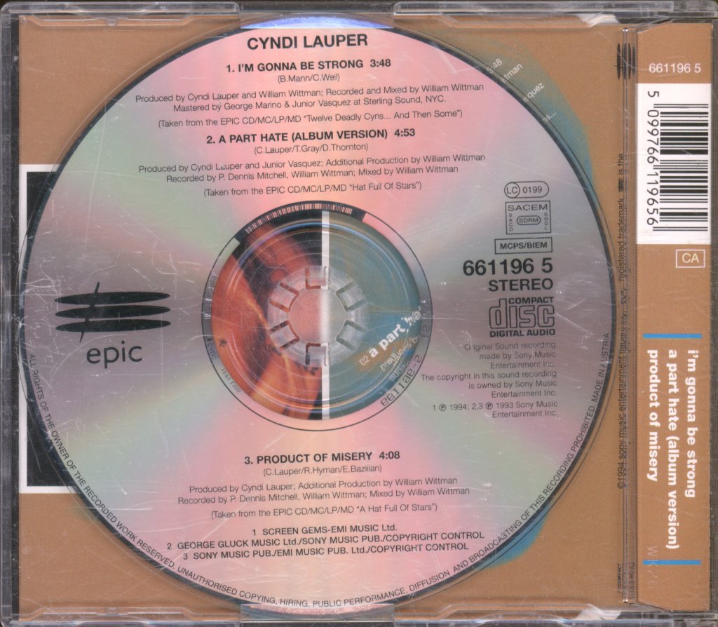 Cyndi Lauper - I'm Gonna Be Strong - Cd