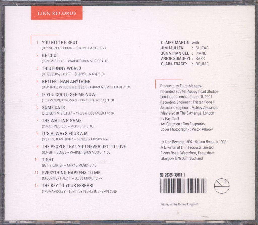 Claire Martin - Waiting Game - Cd