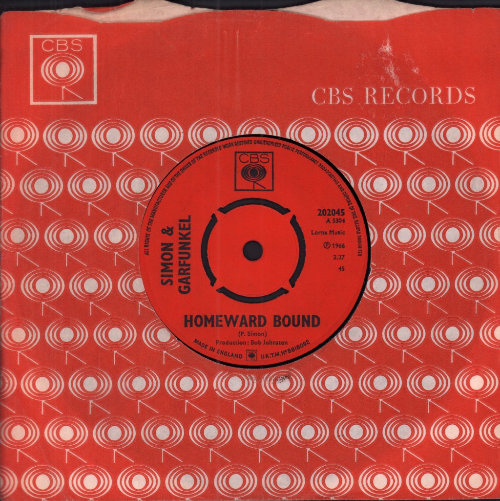 Simon And Garfunkel - Homeward Bound - 7 Inch