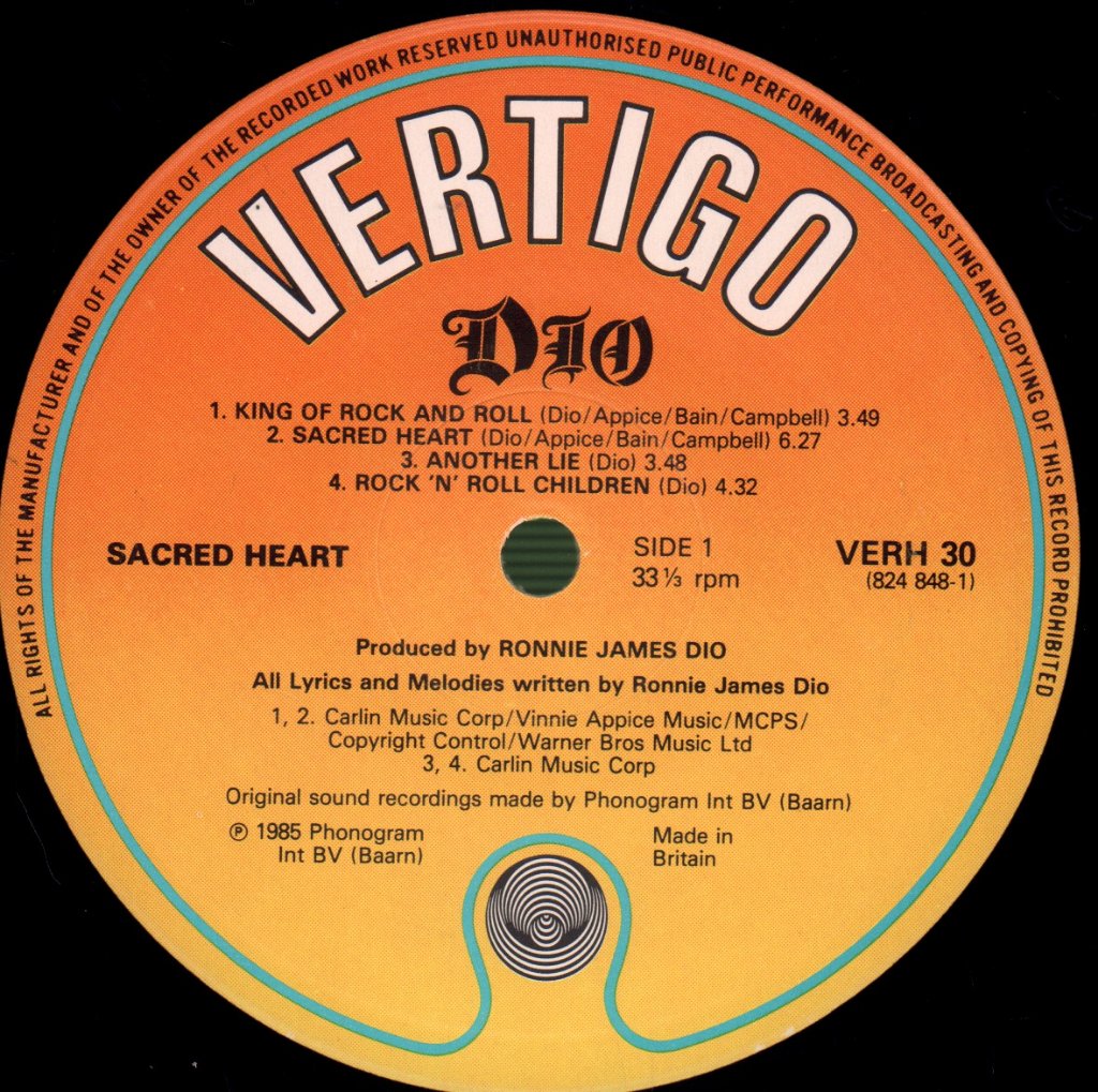 Dio - Sacred Heart - Lp