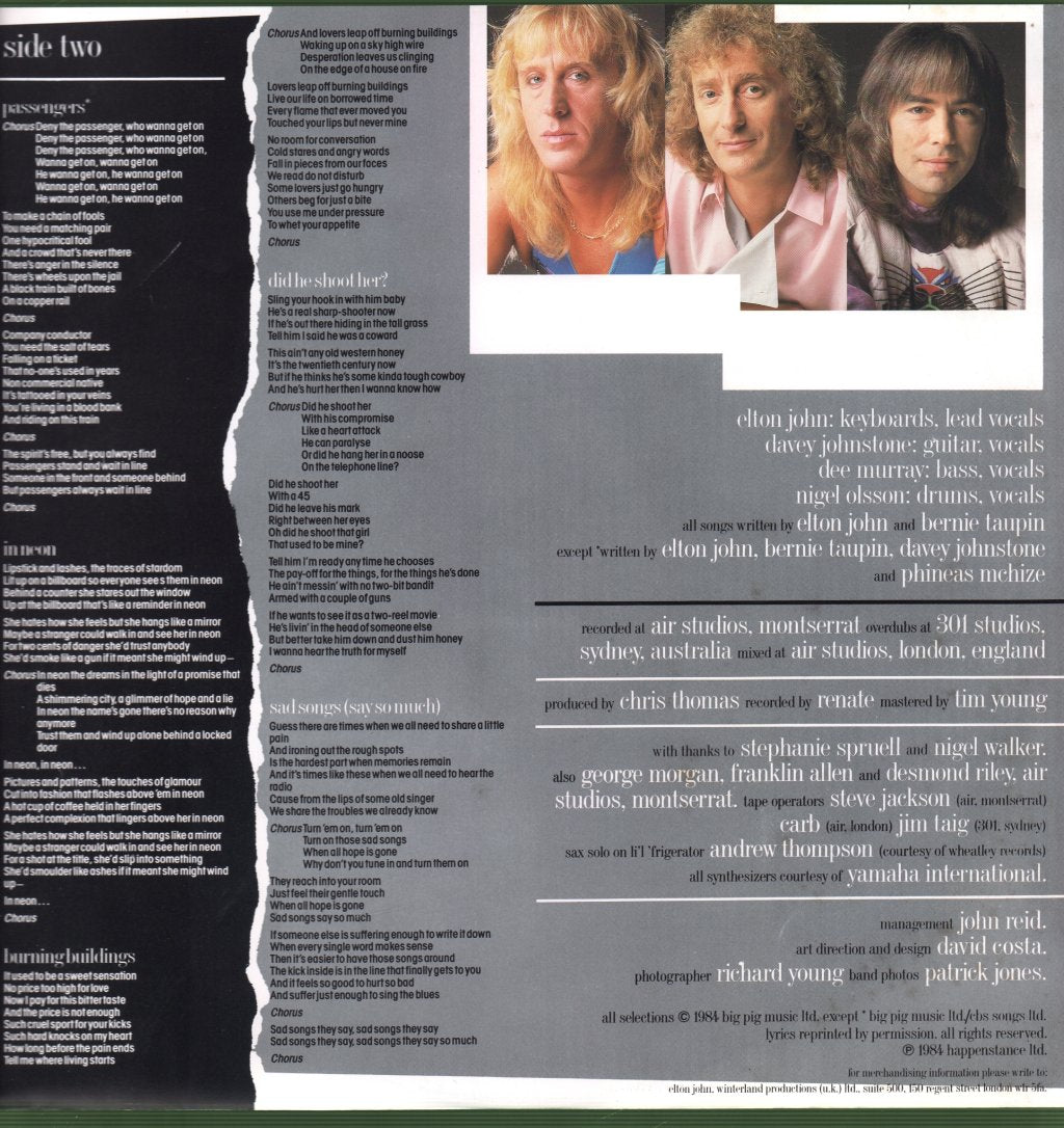 Elton John - Breaking Hearts - Lp