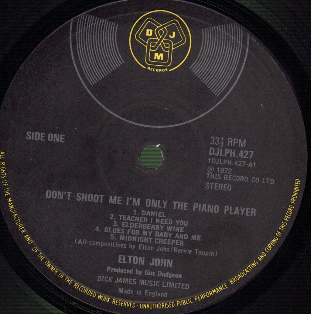 Elton John - Don't Shoot Me I'm Only The Piano Player - Lp