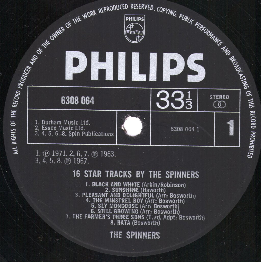 Spinners (Folk Group) - 16 Startracks - Lp