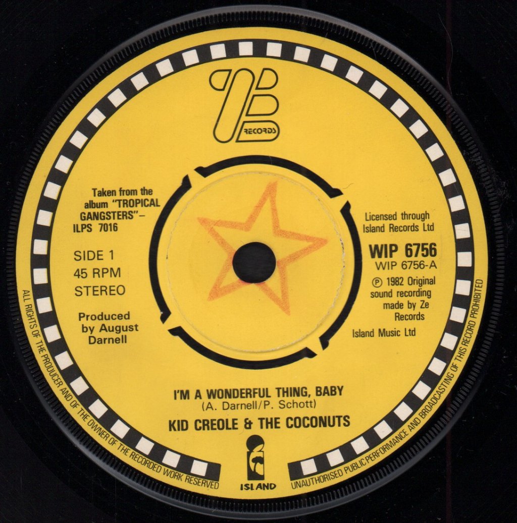 Kid Creole And The Coconuts - I'm A Wonderful Thing Baby - 7 Inch