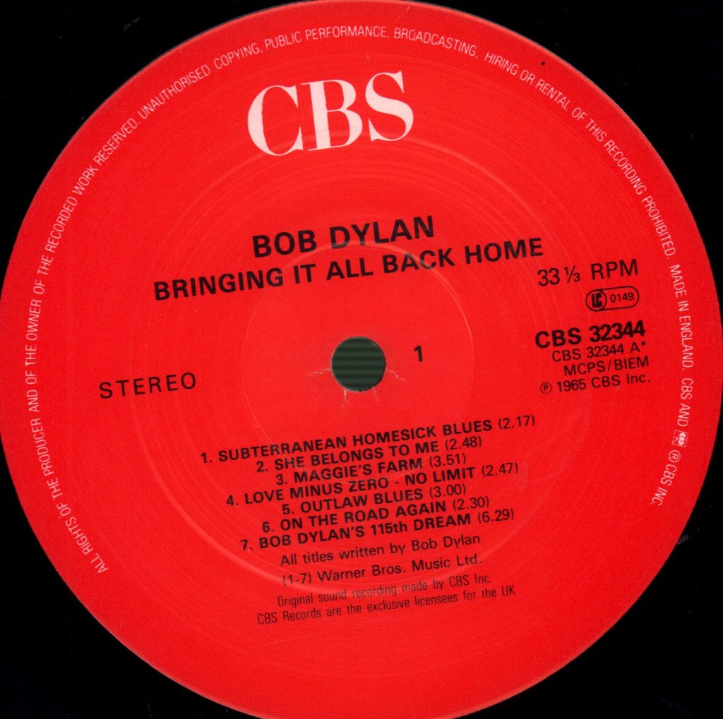 Bob Dylan - Bringing It All Back Home - Lp