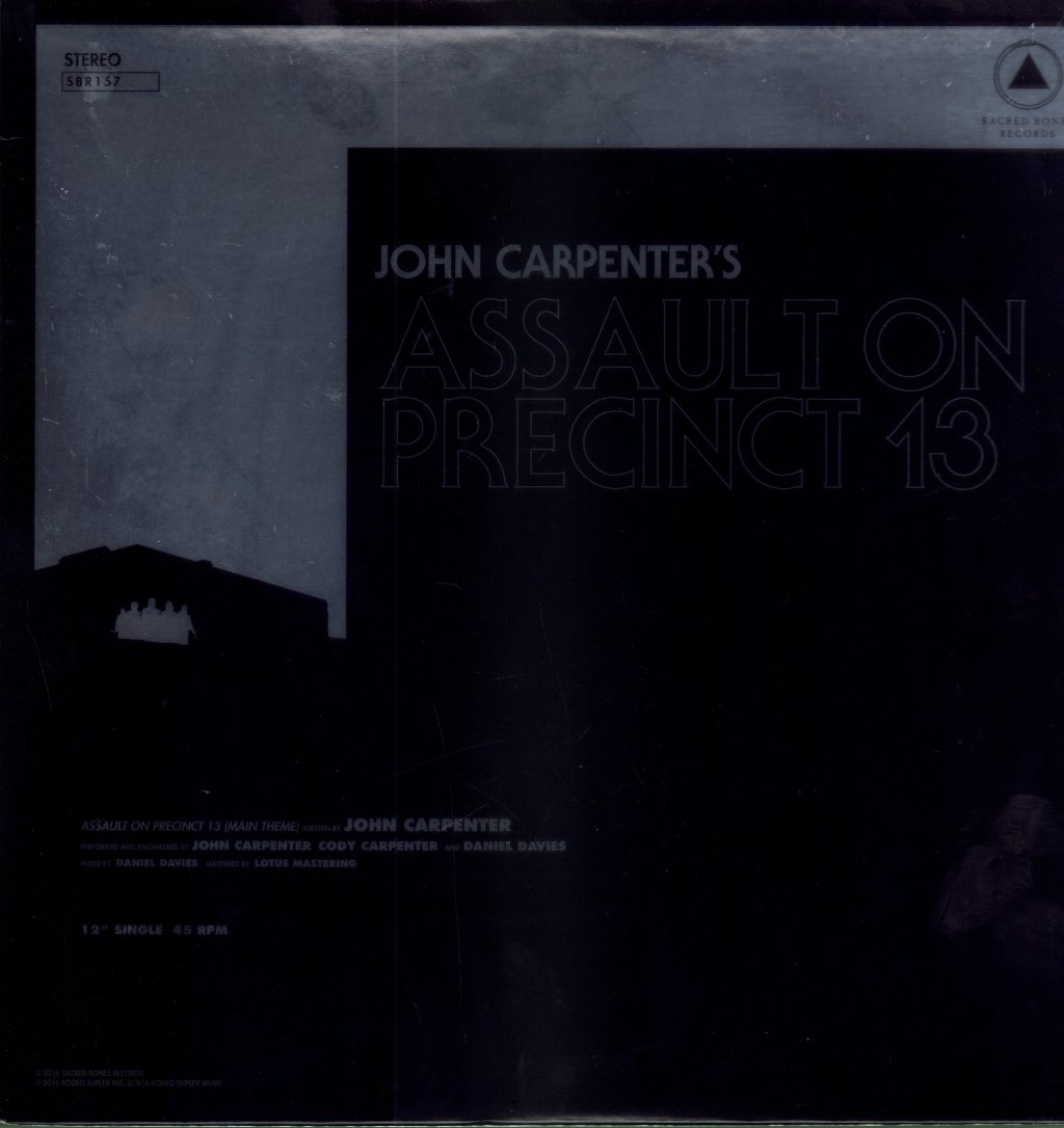 John Carpenter - Assault On Precinct 13 / Fog - 12 Inch