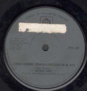Mungo Jerry - Long Legged Woman Dressed In Black - 7 Inch