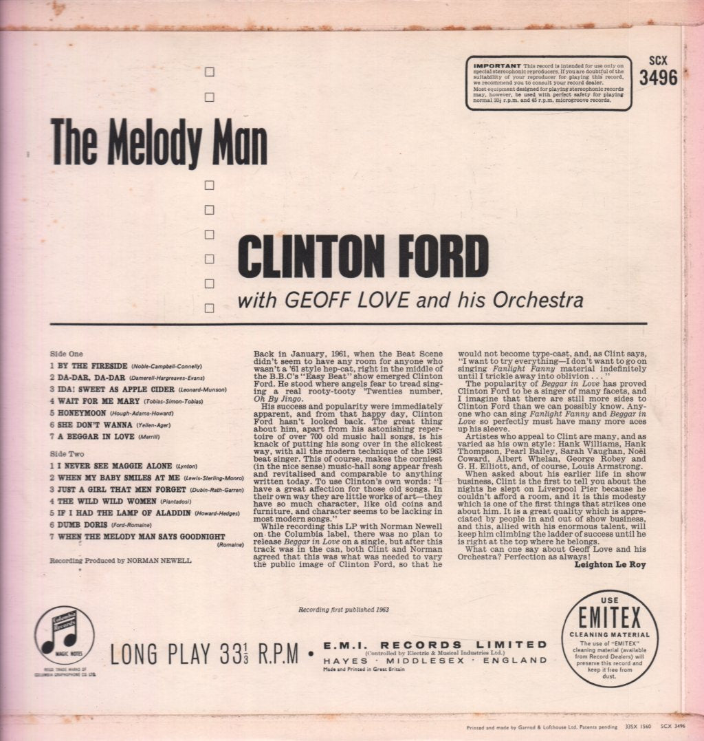 Clinton Ford - Melody Man - Lp