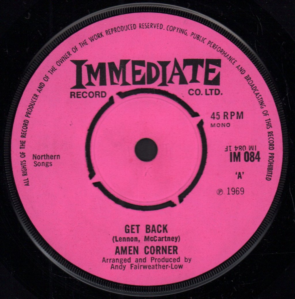 Amen Corner - Get Back - 7 Inch